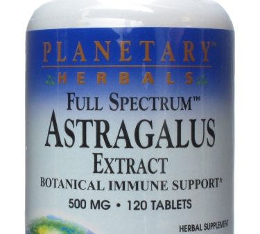 PLANETARY HERBALS - Astragalus Extract Full Spectrum 500 mg - 120 Tablets Hot on Sale