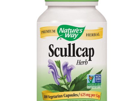 NATURES WAY - Scullcap Herb 425 mg - 100 Vegetarian Capsules For Discount