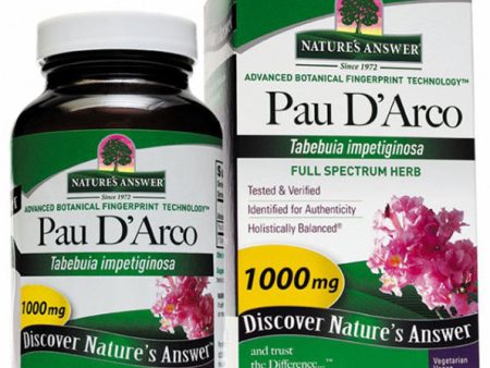 NATURE S ANSWER - Pau d Arco Inner Bark 1,000 mg - 90 Vegetarian Capsules Online Hot Sale