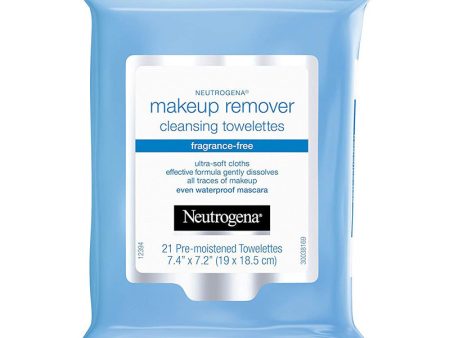 NEUTROGENA - Makeup Remover Cleansing Towelettes, Fragrance Free - 21 Towelettes For Discount