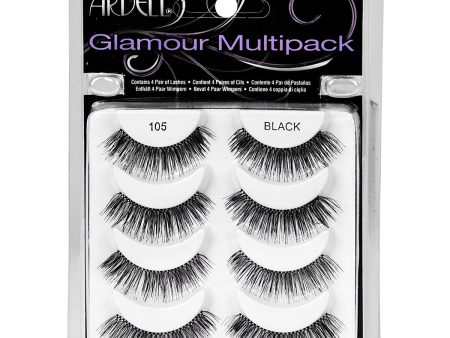 ARDELL - Eyelashes Glamour Multipack #105 Black - 4 Pair of Lashes Hot on Sale