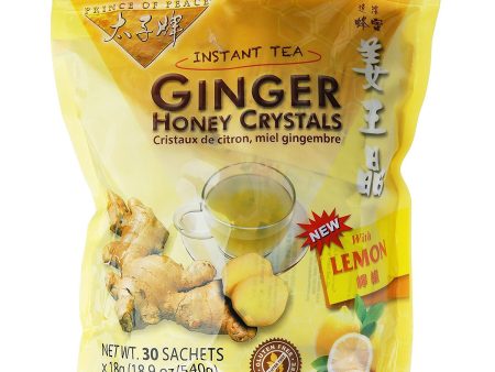 PRINCE OF PEACE - Ginger Honey Crystals with Lemon Instant Tea - 30 x 18 g Sachets Online