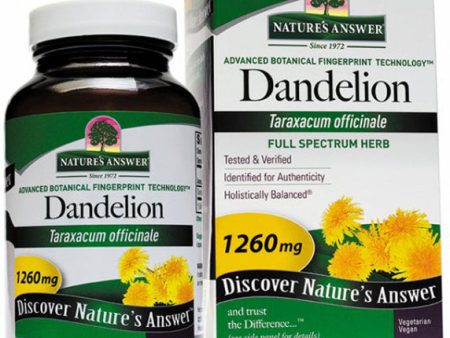 NATURE S ANSWER - Dandelion Root 1,260 mg - 90 Vegetarian Capsules Online Hot Sale