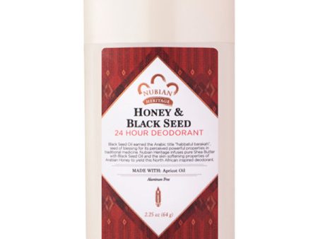 NUBIAN HERITAGE - Honey & Black Seed 24 Hour Deodorant - 2.25 oz. (64 g) Sale