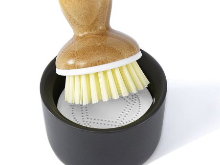 FULL CIRCLE - Bubble Up Ceramic Soap Dispenser & Bamboo Dish Brush - 1 Count Hot on Sale