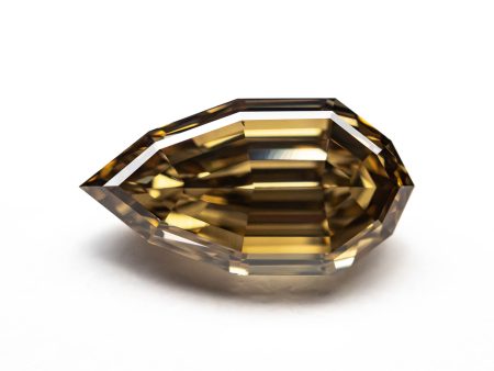 2.02ct 10.99x5.81x3.91mm GIA VS2 Fancy Brown-Yellow Geo Pear Step Cut 25344-01 🇨🇦 on Sale