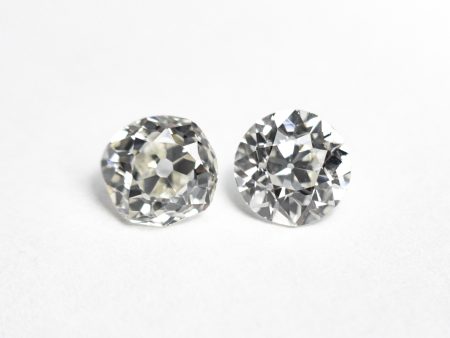 0.89cttw 2pc 4.78x4.42x2.91mm 4.75x4.68x3.12mm SI F G Antique Old European Cut Matching Pair 24441-02 Hot on Sale