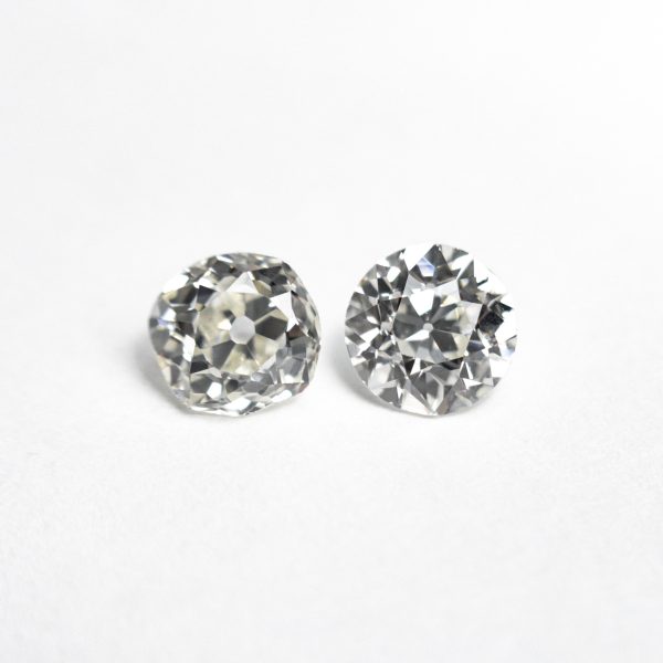 0.89cttw 2pc 4.78x4.42x2.91mm 4.75x4.68x3.12mm SI F G Antique Old European Cut Matching Pair 24441-02 Hot on Sale