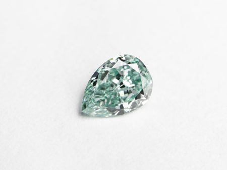 0.32ct 5.48x3.95x2.17mm GIA Fancy Vivid Bluish Green Pear Brilliant 24131-01 Discount