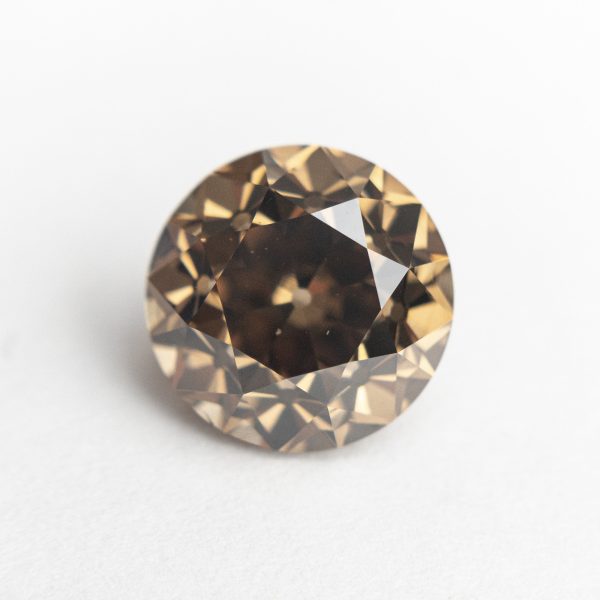 4.10ct 9.57x9.54x6.79mm GIA SI1 Fancy Dark Orange-Brown Modern Antique Old European Cut 19400-01 Online now