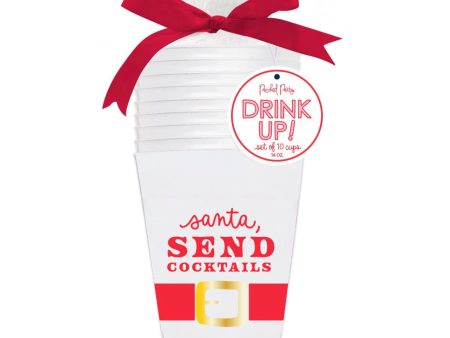 SANTA SEND COCKTAILS CUPSTACK SET For Cheap