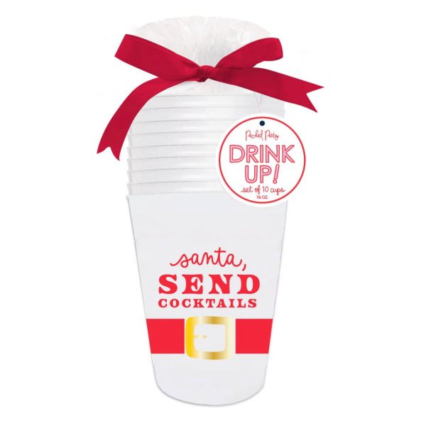 SANTA SEND COCKTAILS CUPSTACK SET For Cheap