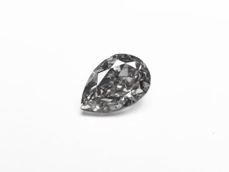 0.40ct 5.57x3.75x2.60mm Fancy Grey Pear Brilliant 19923-48 For Sale