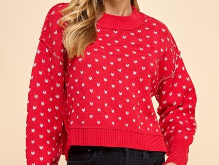 HEART CROPPED SWEATER Online Sale