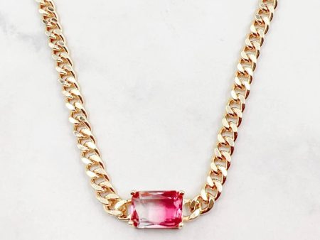 ROYAL GEM PINK NECKLACE For Sale