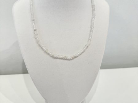 DAINTY WHITE GEMSTONE NECKLACE on Sale