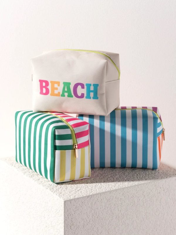 STRIPED ZIPPER POUCH Online