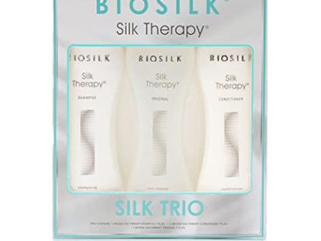 Biosilk Silk Therapy Trio  Shampoo Conditioner Original 3 Pc For Discount