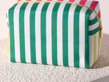 STRIPED ZIPPER POUCH Online