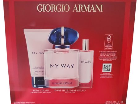 Giorgio Armani My Way Eau De Parfum Spray 3 Piece Gift Set For Discount