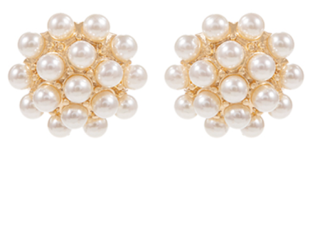 DOME SHAPED PEARL STUDS Sale