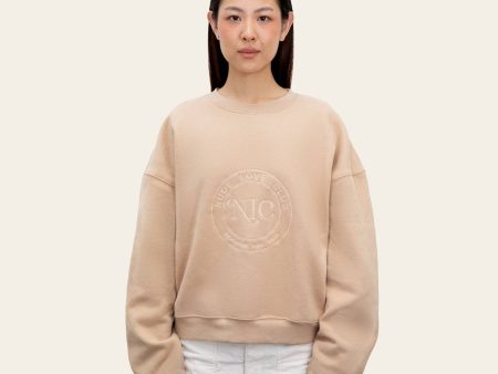 NUDE LOVE CLUB EMBLEM CREWNECK – TAN Discount