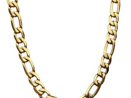 FIGARO GOLD STATEMENT LINK CHAIN NECKLACE Online now