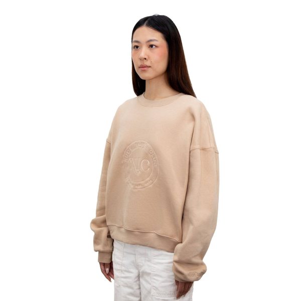 NUDE LOVE CLUB EMBLEM CREWNECK – TAN Discount