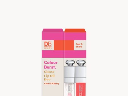 Colour Burst Glossy Lip Oil Duo Online now