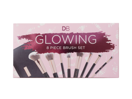 Glowing 8 Piece Brush Roll Fashion